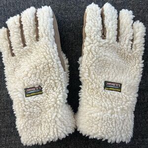 L.L.Bean Cream Sherpa Gloves NWOT